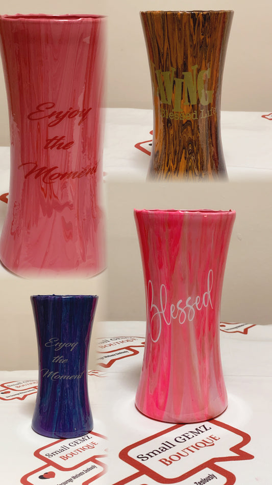 VASES, 8" HOURGLASS