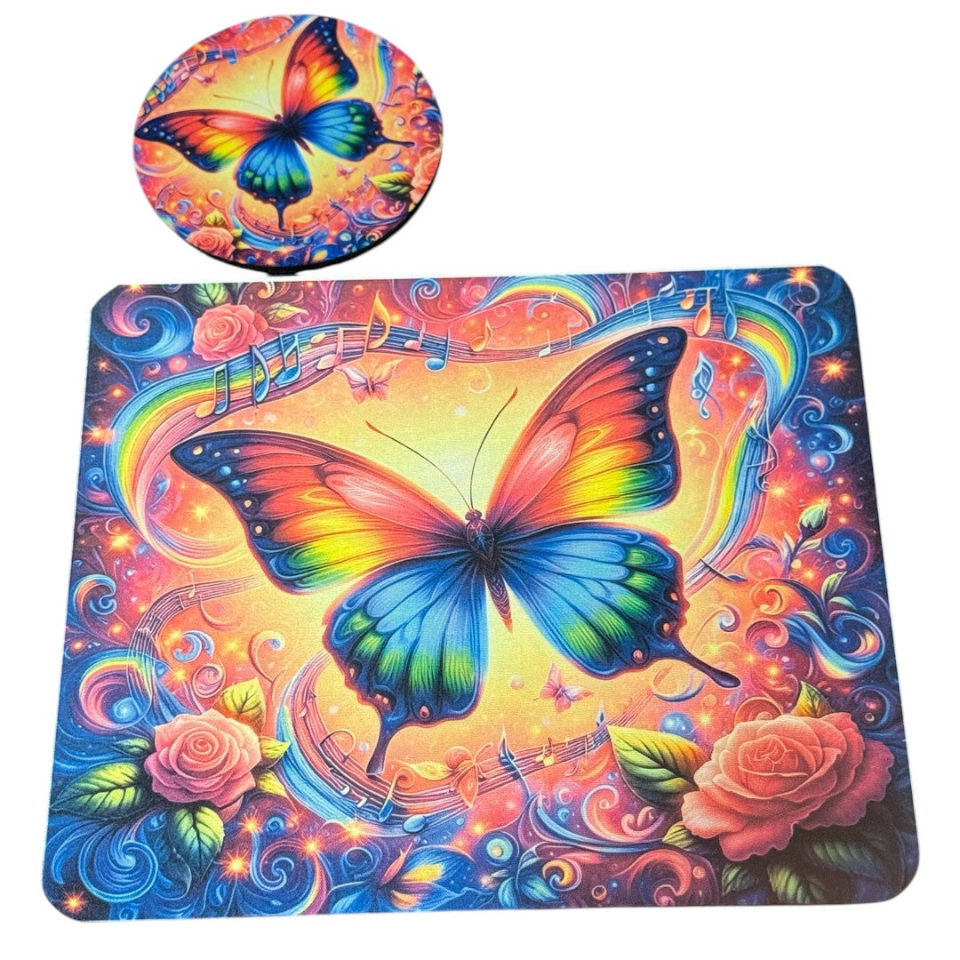 MOUSE PAD and COASTER SET