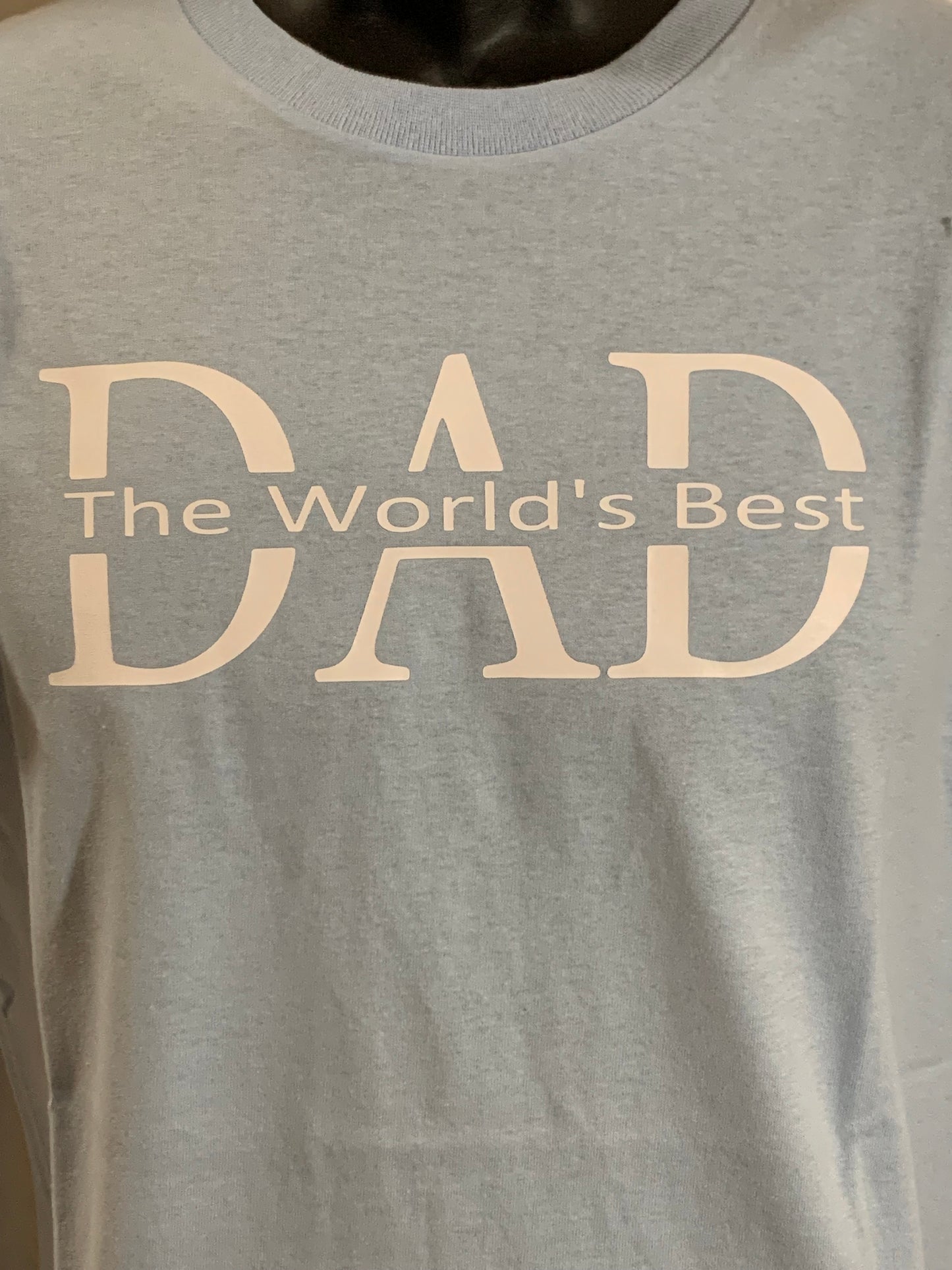 WORLD'S BEST DAD short sleeve light blue t-shirt