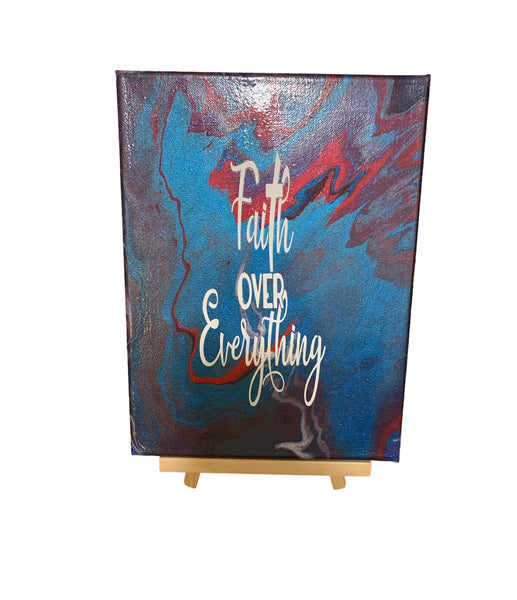 Pour Paint Canvas Board_FAITH OVER EVERYTHING – SMALL GEMZ BOUTIQUE