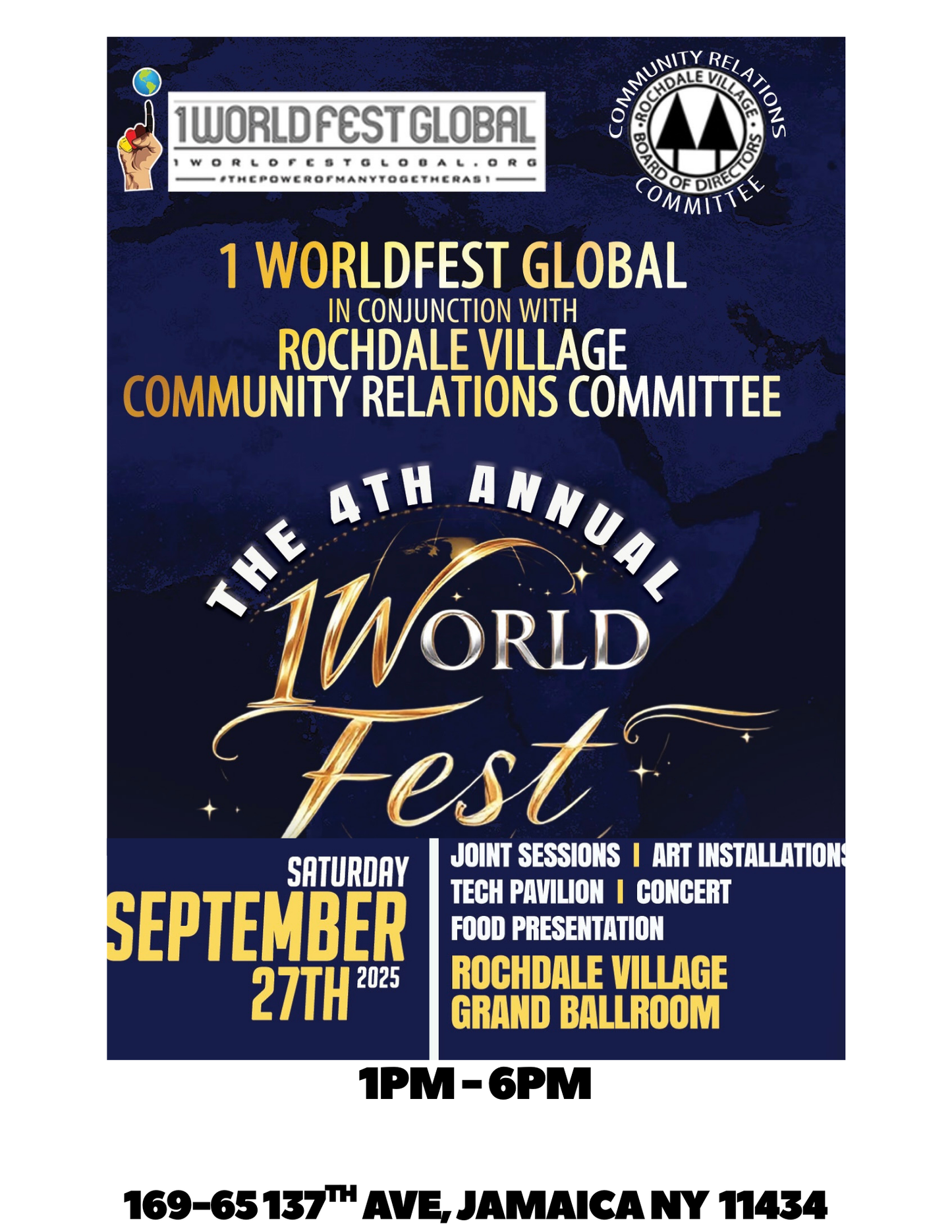 EVENT - SEPTEMBER 27, 2025 1WORLDFEST GLOBAL