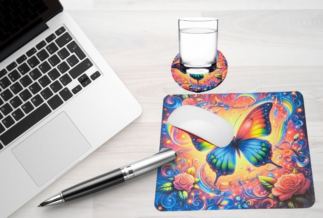 MOUSE PAD and COASTER SET