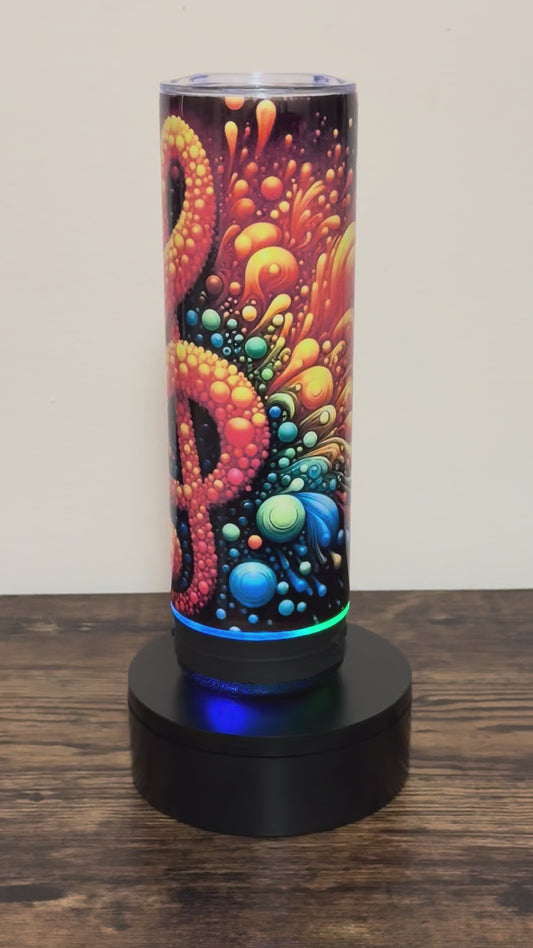 TUMBLER WITH BLUETOOTH SPEAKER ATTACHMENT